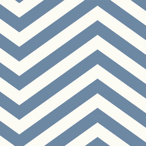 Seabrook Jamaica Chevron Teal And White Wallpaper