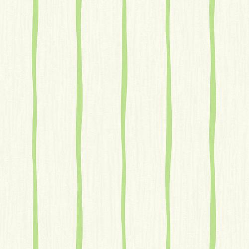 Seabrook Aruba Stripe Apple Green And Off-White Wallpaper