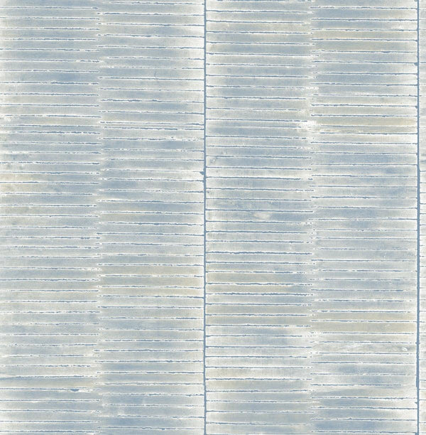 Seabrook Dynasty Bamboo Periwinkle And Metallic Pearl Wallpaper