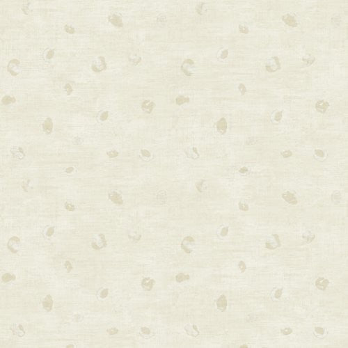 Seabrook Hubble Dots Metallic Gold And Ivory Wallpaper