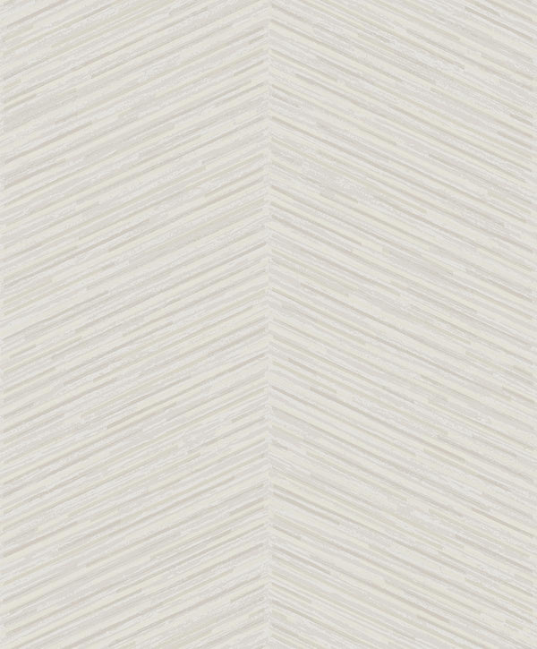 Seabrook Herringbone Stripe Metallic Champagne And Beige Wallpaper