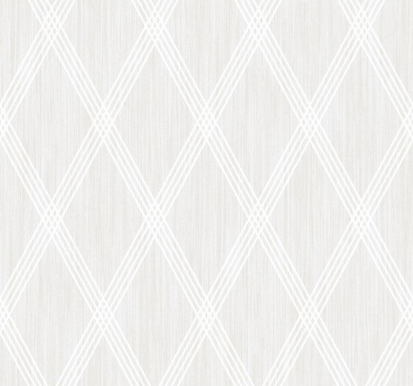 Seabrook Marble Diamond Geometric Metallic Pearl And Silver Glitter Wallpaper