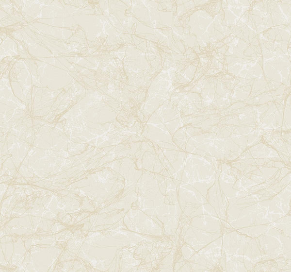 Seabrook Paint Splatter Metallic Gold And Ivory Wallpaper