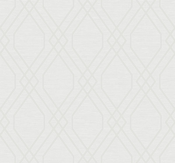 Seabrook Diamond Geo Metallic Pearl Wallpaper