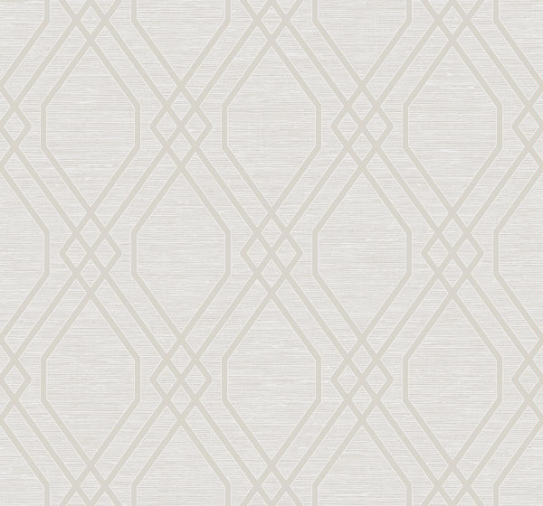 Seabrook Diamond Geo Beige And Silver Glitter Wallpaper