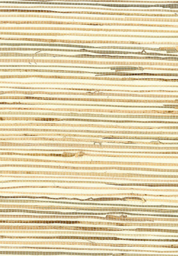 Seabrook Rushcloth Brown, Off White Wallpaper