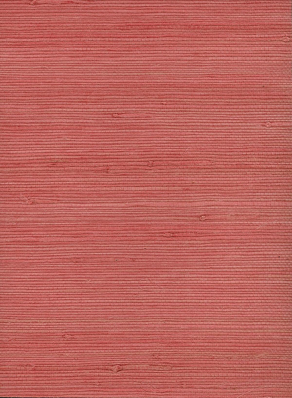 Seabrook Jute Pink Wallpaper