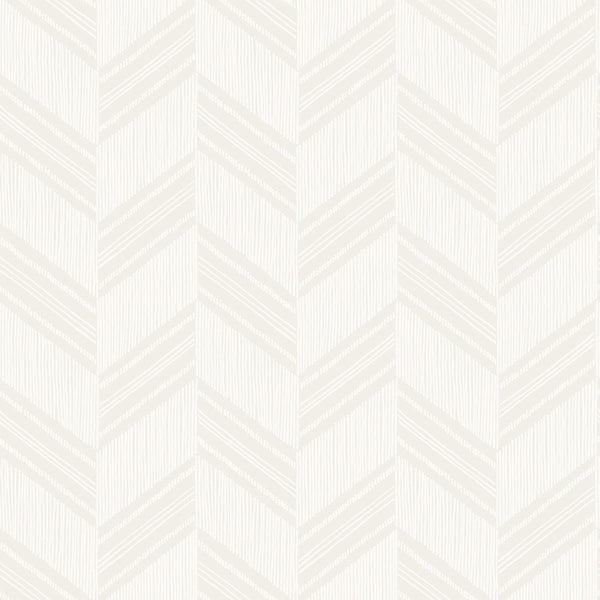 Seabrook Boho Chevron Stripe Daydream Gray And Ivory Wallpaper
