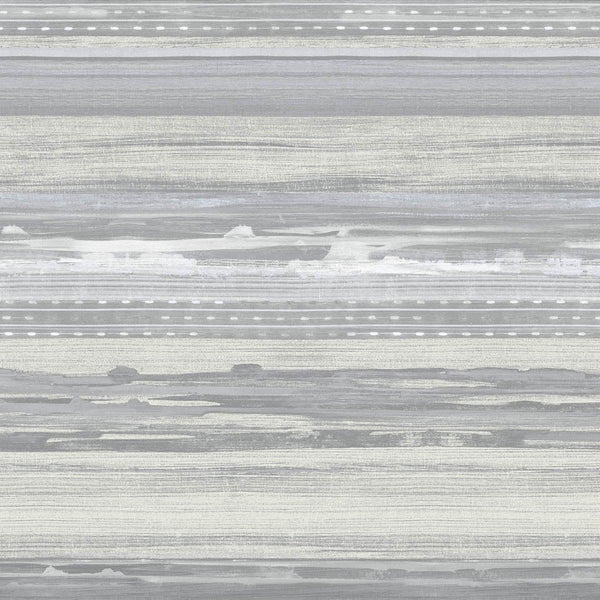 Seabrook Horizon Brushed Stripe Cinder Gray And Ivory Wallpaper