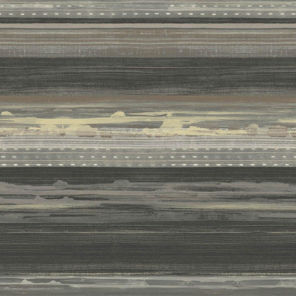 Seabrook Horizon Brushed Stripe Brushed Ebony, Walnut, And Blonde Wallpaper