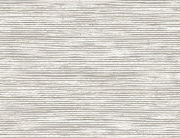 Seabrook Osprey Faux Grasscloth Cove Gray And Silver Wallpaper