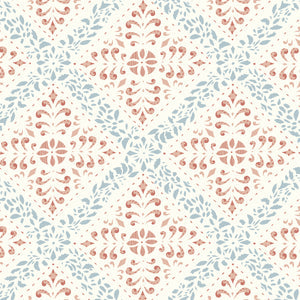Schumacher - Nyborg - Blue And Red - 4514 - Wallpaper