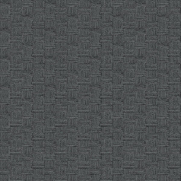Seabrook Seagrass Weave Ebony Wallpaper