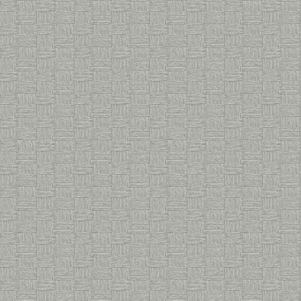 Seabrook Seagrass Weave Cove Gray Wallpaper
