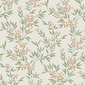 Schumacher - Forest Berries - Leaf And Stone - 4714 - Wallpaper