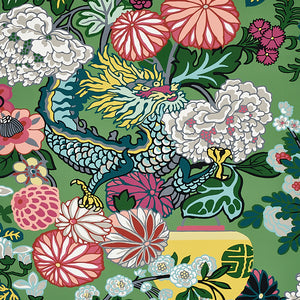 Schumacher - Chiang Mai Dragon - Jade - 5001067 - Wallpaper