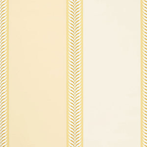 Schumacher - Valais Stripe - Soft Yellow - 5002471 - Wallpaper