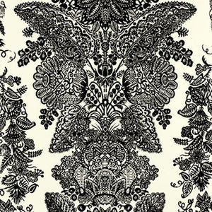 Schumacher - Lace - Black & Ivory - 5003320 - Wallpaper