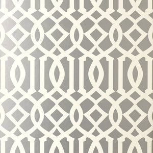 Schumacher - Imperial Trellis - Silver - 5003362 - Wallpaper