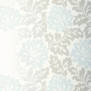 Schumacher - Saraceno Damask - Aquamarine - 5003631 - Wallpaper