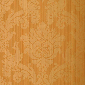Schumacher - Valette Strie Damask - Terracotta - 5003663 - Wallpaper
