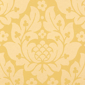 Schumacher - Fiore Damask - Buttercup - 5003671 - Wallpaper