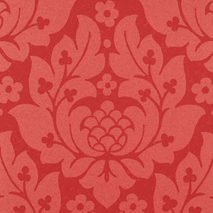 Schumacher - Fiore Damask - Berry - 5003672 - Wallpaper