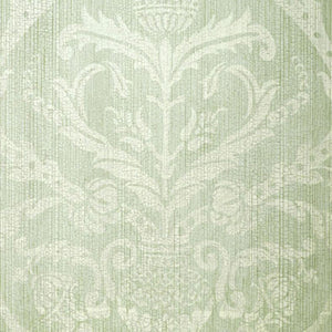 Schumacher - Masaccio Damask - Aqua - 5003683 - Wallpaper