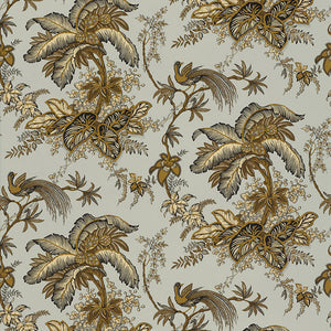 Schumacher - Coconut Grove - Aqua & Tan - 5004052 - Wallpaper