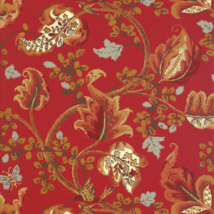 Schumacher - Fox Hollow - Tomato And Brass - 5004102 - Wallpaper