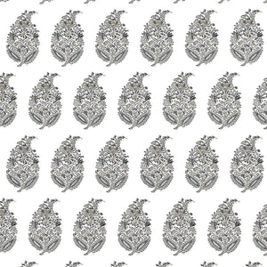 Schumacher - Rajasthan Paisley - Silver - 5004474 - Wallpaper