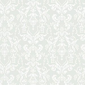 Schumacher - Lido Damask - Haze - 5004482 - Wallpaper