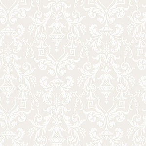 Schumacher - Lido Damask - Dove - 5004483 - Wallpaper