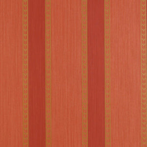 Schumacher - Lansdowne Strie Stripe - Coral - 5004622 - Wallpaper