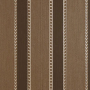 Schumacher - Lansdowne Strie Stripe - Truffle - 5004623 - Wallpaper