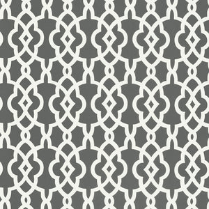 Schumacher - Summer Palace Fret - Smoke - 5005141 - Wallpaper