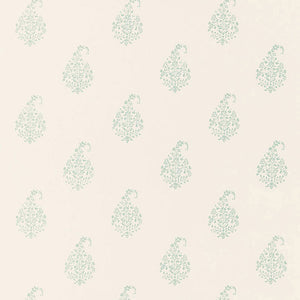 Schumacher - Kerala Paisley - Water Blue - 5005282 - Wallpaper