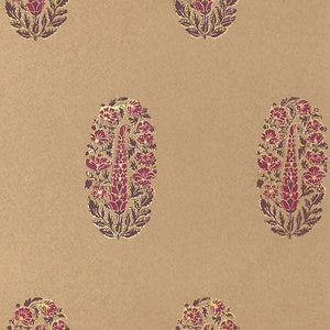 Schumacher - Askandra Flower - Aubergine & Cerise - 5005313 - Wallpaper