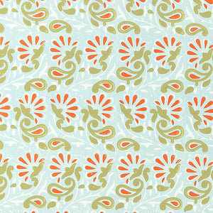 Schumacher - Rampura - Water Blue - 5005342 - Wallpaper