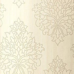 Schumacher - Beaded Damask - Alabaster - 5005660 - Wallpaper