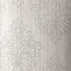 Schumacher - Beaded Damask - Zinc - 5005662 - Wallpaper