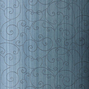 Schumacher - Beaded Scroll - Peacock - 5005722 - Wallpaper