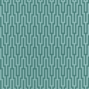 Schumacher - Metropolitan Fret - Turquoise - 5005894 - Wallpaper
