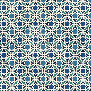 Schumacher - Serallo Mosaic - Aegean - 5005970 - Wallpaper