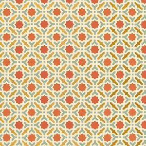 Schumacher - Serallo Mosaic - Persimmon - 5005972 - Wallpaper