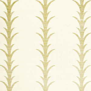 Schumacher - Acanthus Stripe Sisal - Filigree - 5006051 - Wallpaper