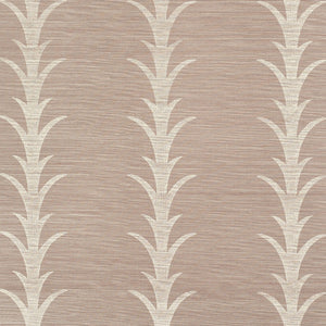 Schumacher - Acanthus Stripe Sisal - Haze - 5006055 - Wallpaper