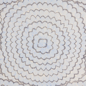 Schumacher - Feather Bloom Sisal - Two Blues - 5006071 - Wallpaper