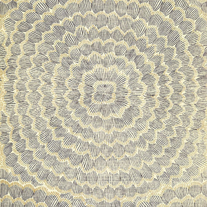 Schumacher - Feather Bloom Sisal - Onyx & Gold - 5006074 - Wallpaper