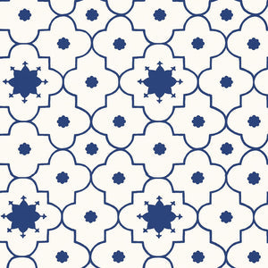 Schumacher - Taj Trellis - Jaipur Blue - 5006620 - Wallpaper